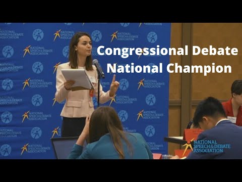 2020 House Congressional Debate NSDA National Champion Interview