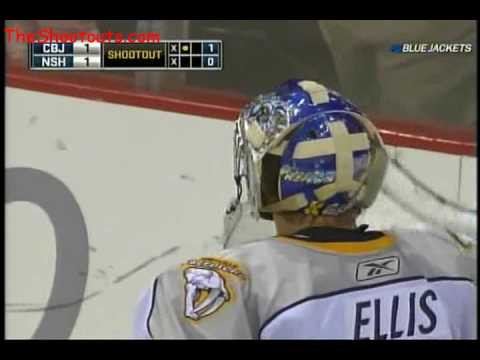 Rick Nash (CBJ) vs. Dan Ellis (NSH) Shootout December 11, 2008