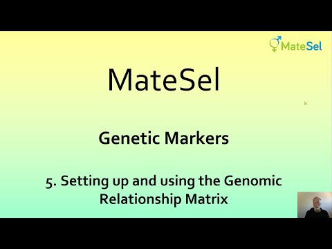 Genetic Markers: 5. The Genomic Relationship Matrix