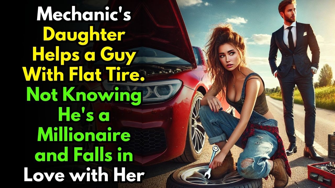 Poor Girl Helps a Guy With Flat Tire—Not Knowing He's a Millionaire & Falls in Love with Her...