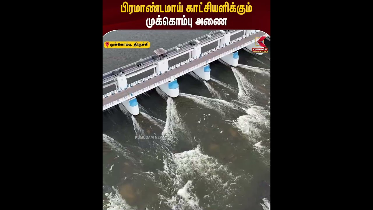 பிரமாண்டமாய் காட்சியளிக்கும் முக்கொம்பு அணை | Mukkombu Dam | Trichy | Cauvery River