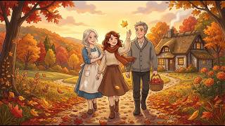 Download lagu Peaceful Golden Leaves Autumn Family Cottage Homecoming with Mother, Father & 20 Year Old Daughter mp3