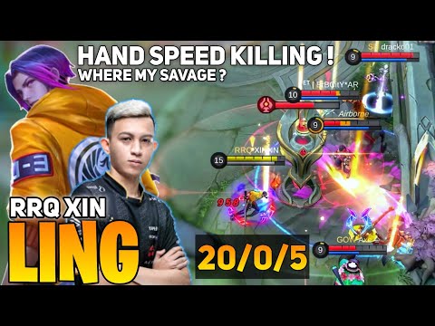 20 KILL! No death, Ling Perfect Gameplay | By RRQ XINNN - Mobile Legends
