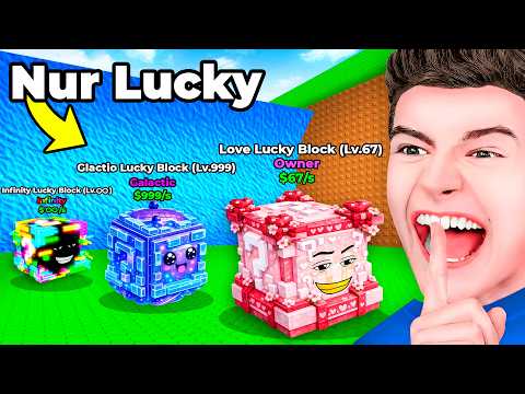 Noob zu PRO mit nur Lucky Blocks in Escape Tsunami for Brainrots!