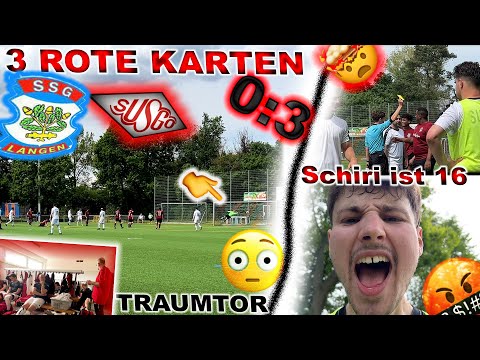 3 ROTE KARTEN 🤬 Schiri grad mal 16 Jahre alt 😳 hektisches Kreisliga Spiel SSG Langen - SUSGO