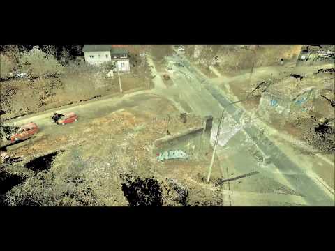 Pozostałości starego wiaduktu kolejowego przy ul. Polanki w Gdańsku - animacja 3D sprzed budowy PKM