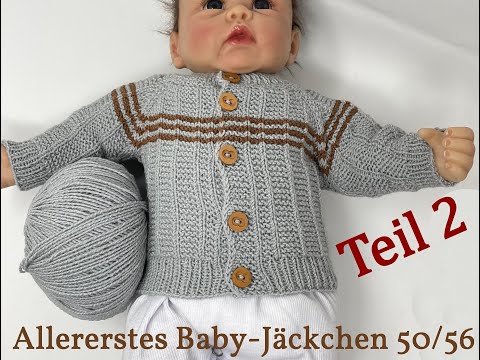 Baby erstes Jäckchen - Raglan - 50/56 - 2. Teil stricken