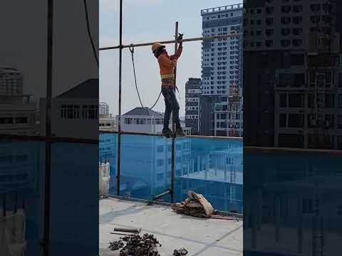 Scaffolding installation work ...