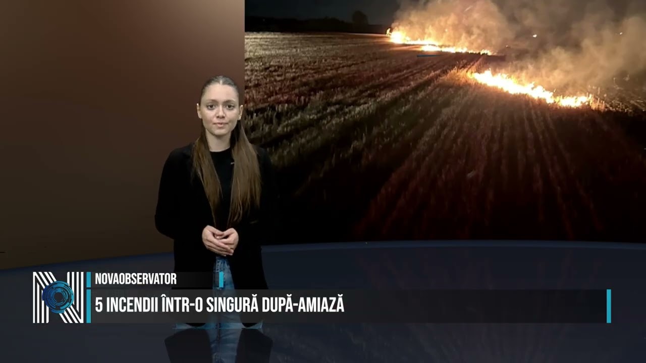 5 incendii într-o singură după-amiază