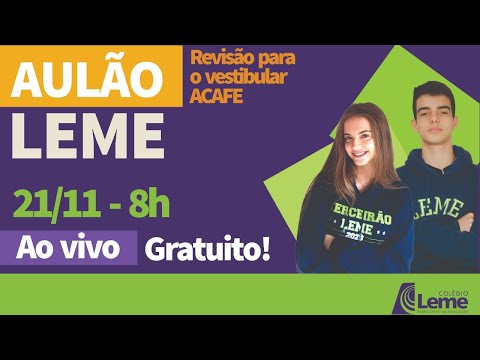 Aulão ACAFE - Ao Vivo - Gratuito!
