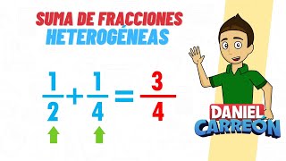 Download the video "SUMA DE FRACCIONES HETEROGENEAS Super fácil  - Para principiantes"