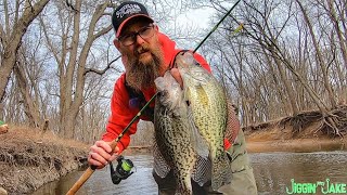 LOCATING WINTER CRAPPIE in CREEKS Using A Jig and Bobber