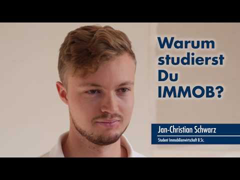 Thumbnail YouTube Video mit Foto des Studenten und der Frage: Warum studierst Du IMMOB?