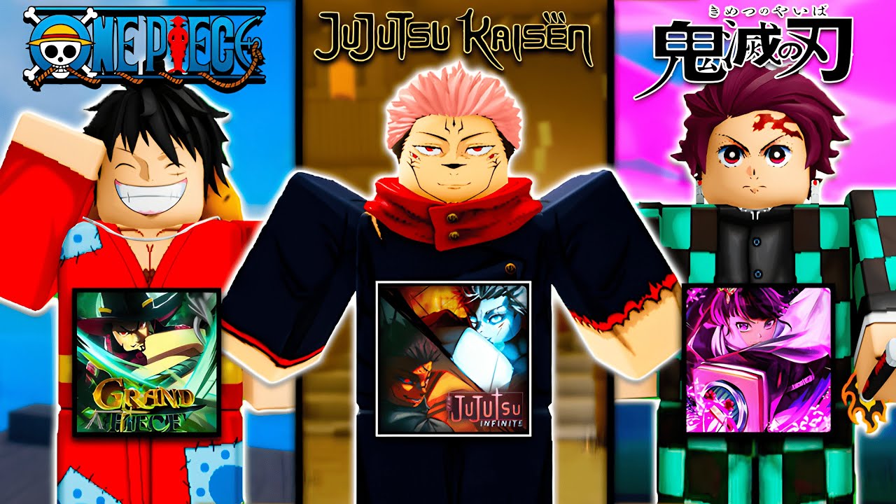 Os MELHORES JOGOS de cada ANIME dentro do ROBLOX!