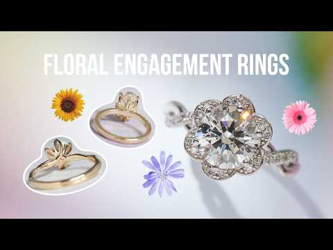 Floral Engagement Ring Video with Moissanite & Lab Grown Diamond Options