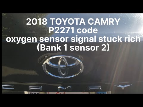 2018 Camry P2271 code oxygen sensor replace bank 1 sensor 2