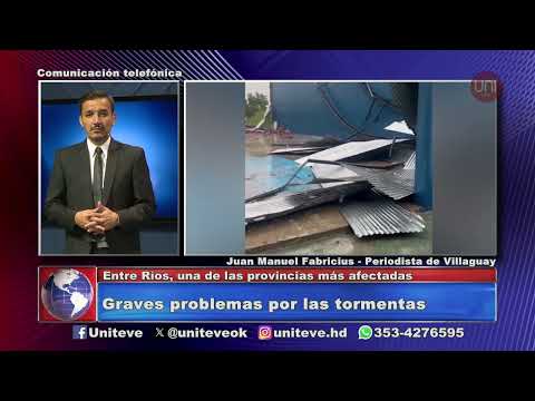 Graves problemas por las tormentas en Entre Ríos