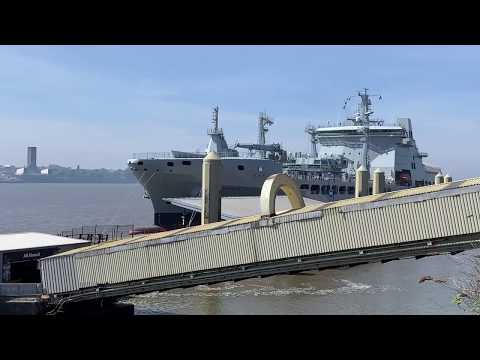 RFA Tiderace at the cruise terminal, Liverpool Lockdown Day 58