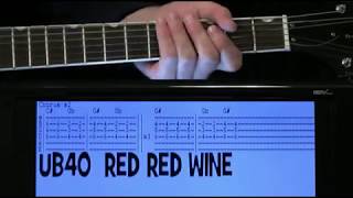 UB40 Red Red Wine Guitar Chords Lesson &amp; Tab Tutorial Originally Neil Diamond