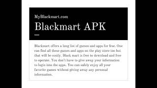 Blackmart APK v2.2.1 Download Latest Version 2022 - MyBlackmart.com