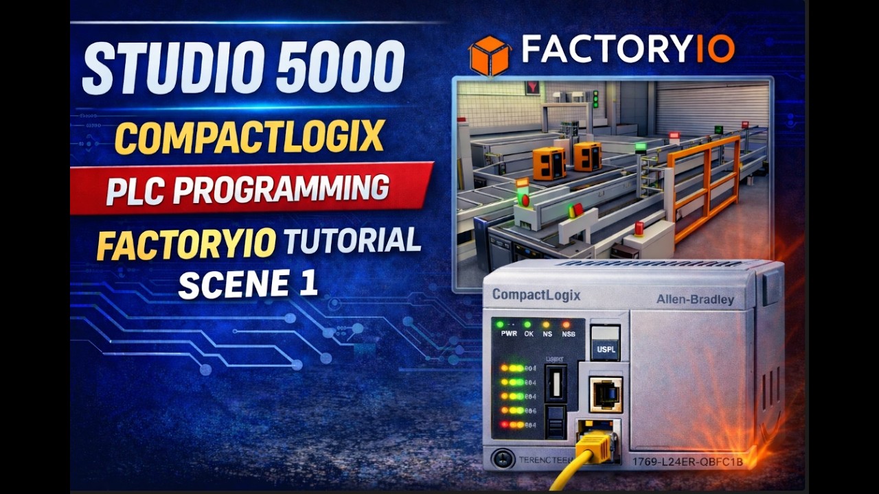 Factory IO PLC Programming Tutorial | Studio 5000 CompactLogix (Beginner)