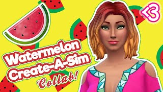 🍉 WATERMELON SIM! 🍉 // Fruit Sims Collab! (Let's Play the Sims 4)