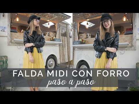 Cómo hacer una falda midi con forro y vuelo paso a paso