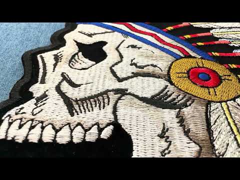 Native Skull Iron On Patch PL4696