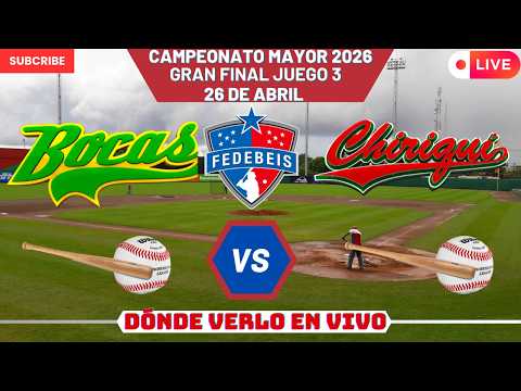 Bocas del Toro vs Chiriquí⚾️Donde Verlo En Vivo Campeonato Nacional de Béisbol Mayor 2026 Gran Final