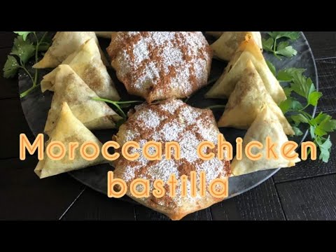 Fantastic Moroccan Chicken  And Almond Bastilla/pastila/دجاج مغربي رائع مع باستيلا / باستيلا باللوز