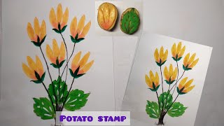 Download lagu Potato stamp/ Vegetable painting/ High print graphic art mp3