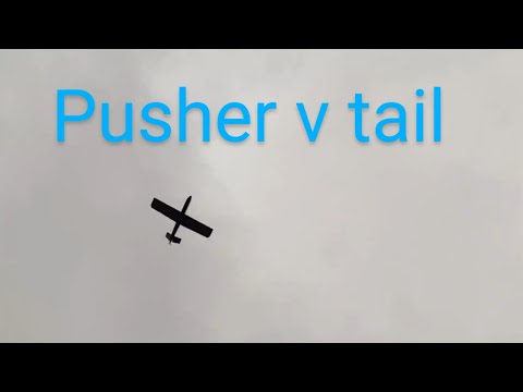 pusher v tail FPV plane flight 2. #fpv