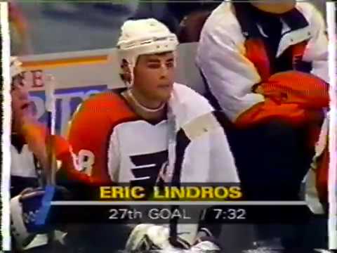 Philadelphia Flyers Lindros 2nd NHL Season 1993-94 goals 27 28 29 30 31 32 33 34 35