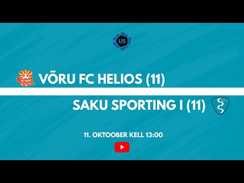 U15 II liiga Võru FC Helios - Saku Sporting (11.10.2025 kell 13:00)