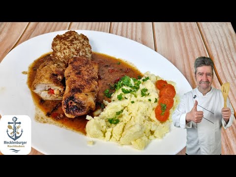 Gefüllte Hähnchenkeule - Dieses Rezept ist der Wahnsinn