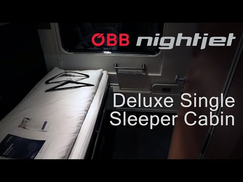 Milan (Italy) to Vienna (Austria) on a Nightjet in a deluxe single sleeper cabin.