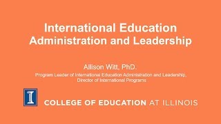 International Education Administration and Leadership