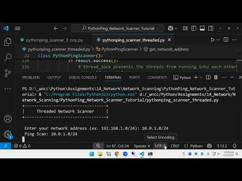 Python Ping Network Scanner Threaded In Class