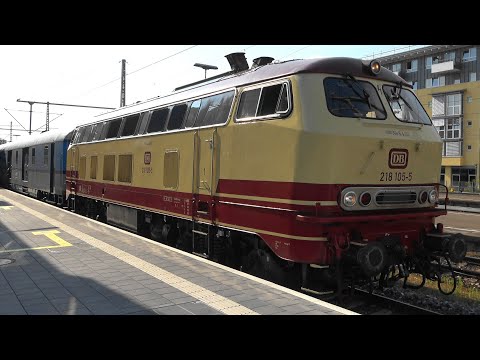 Südbahn:🚴‍♂️🚴‍♀️🚲SVG Radexpress Singen➡️Ulm in Friedrichshafen mit BR218 218 105 NeSA