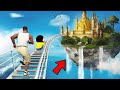 FRANKLIN AND SHINCHAN TRIED THE IMPOSSIBLE STAIRWAY TO HEAVEN FLOATING KING CASTLE CHALLENGE GTA 5