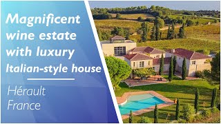 BUSINESS OPPORTUNITY - Beautiful 42-acre organic wine estate for sale in Hérault - Ref.: 114777CSO34