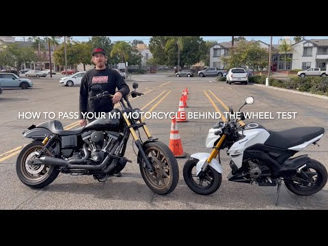 Pass your California DMV M1 motorcycle riding behind the wheel test on the first attempt