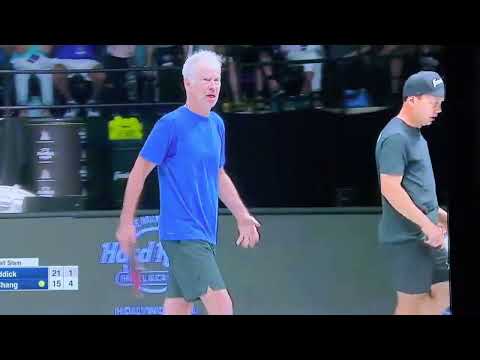 Pickleball: Quick hands at net by McEnroe and Chang