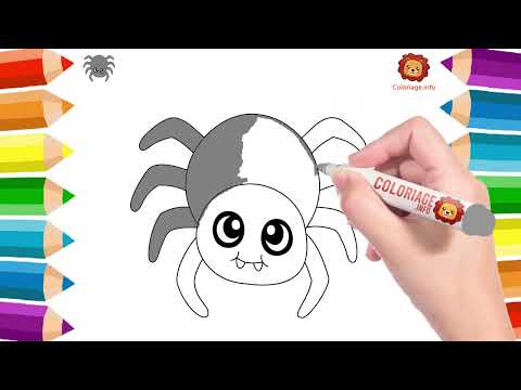 Comment dessiner une araignée Dessin Araignée Coloriage Halloween
