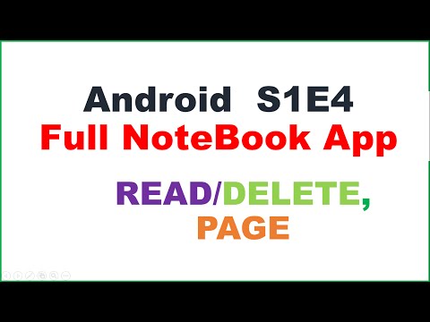 Android Full App Building S1E4 : Costilla NoteBook v1 - Read,Delete Page,Adapter