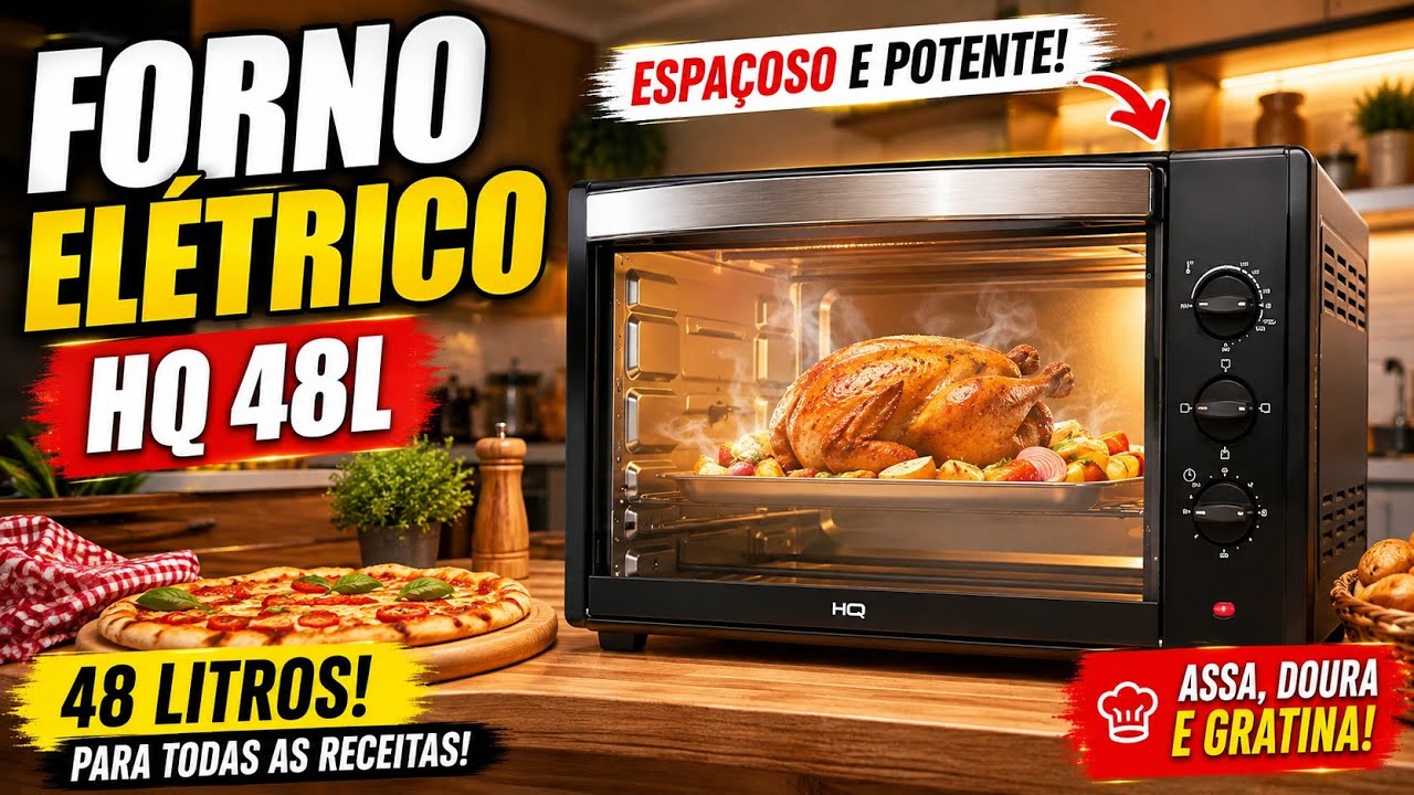 Miniatura da avaliação em vídeo de Forno Elétrico MONDIAL FRN-48-BI 48L Family Grill Inox