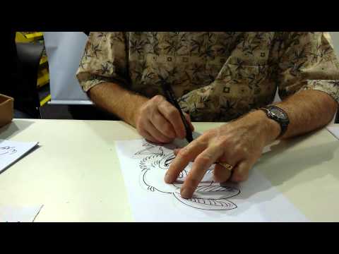 Don Rosa desenhando o Panchito