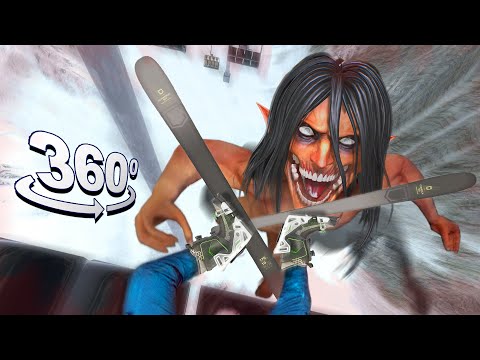 360º FEAR OF HEIGHTS!  ATTACK ON TITAN EREN EATS YOU! VR Experience