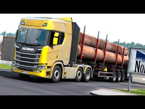 ETS 2 - New Generation Scania R500 Transporting Pipes