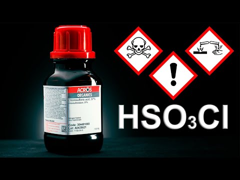 Chlorosulfonic acid. Powerful lachrymator ⚠
